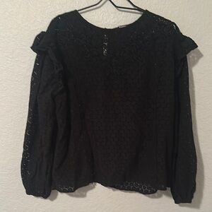 Express Black Lace Blouse
